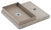 Base con Vaschetta per Fontane con Ghiera Piccola 40x40x5 cm in Cemento Belfer 42/BSE/6 Tortora