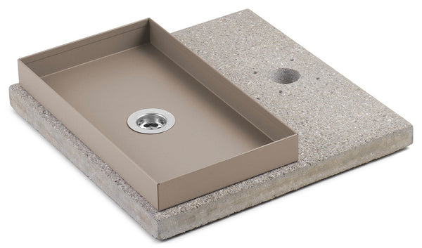 Base con Vaschetta per Fontane con Ghiera Piccola 40x40x5 cm in Cemento Belfer 42/BSE/6 Tortora acquista