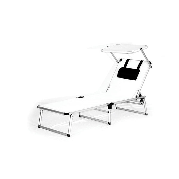 sconto Brandina da Spiaggia Pieghevole in Textilene con Cuscino Taddei Amalfi T Bianca