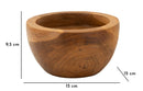 Svuotatasche Erusi Simple Ø15x9,5 cm in Teak Riciclato      