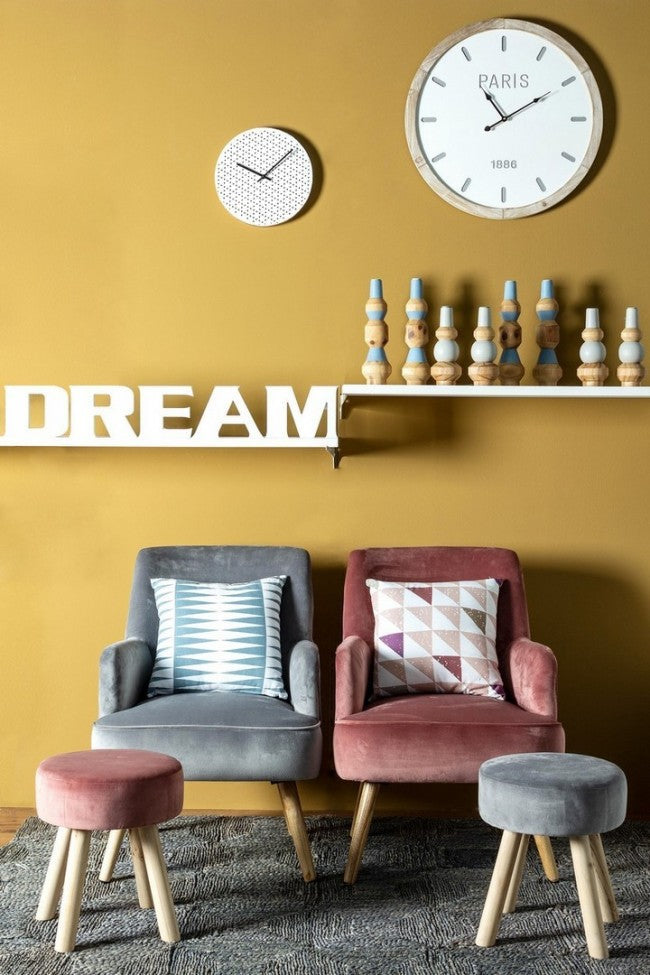 Poltrona Adeline Rosa Antik in Velluto Rosa