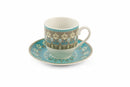 Set 6 Tazzine Caffè in Porcellana con Piattino 90 ml Villa d'Este Home Tivoli Cala Jondal
