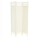 Separé in Ferro 3 Ante 120H180cm Tela Crema