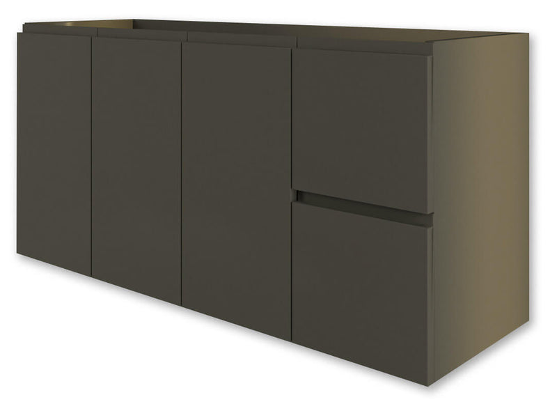 Mobile Bagno Sospeso 100 cm Lavabo e Specchio Tavassi Urano Grigio Talpa Opaco