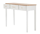 Console Fissa Matera 107x80x37 cm in Legno MDF e Ferro Bianco/Marrone