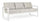 Divano da Giardino 3 Posti 194x78x84h cm in Alluminio e PP Merrigan Bianco