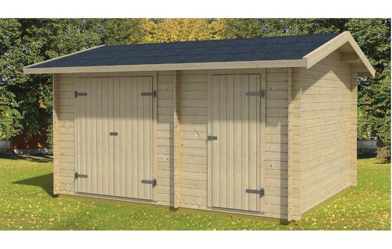 Casetta Box da Giardino Porta Utensili 378x193 cm in Legno Natalia