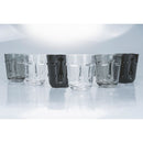 Set 6 Bicchieri Acqua Vis à Vis Stones in Vetro VdE Tivoli 1996 Grigio Trasparente Nero