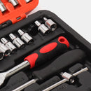 Valigetta con Attrezzi da Officina 53 Pezzi Chiavi a Cricchetto per Bricolage