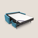 Divano Letto 3 Posti 186x92x96 cm in Tessuto Azzurro