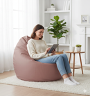 Poltrona a Sacco Pouf in Similpelle Rosa