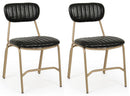 Set 2 Sedie 44x55x80h cm Addy Nero