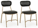 Set 2 Sedie 44x55x80h cm Addy Nero
