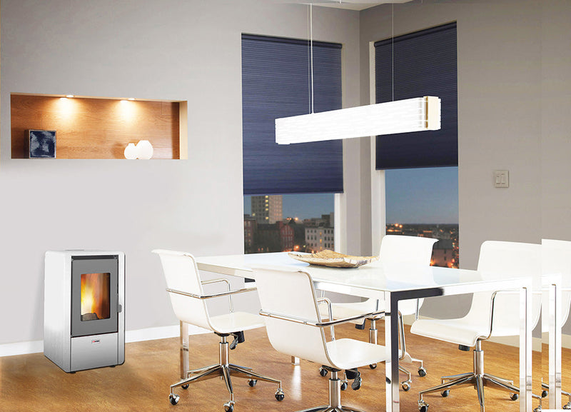 Stufa a Pellet Ad Aria 5,8 Kw 145 M3 King King 6 Grigia