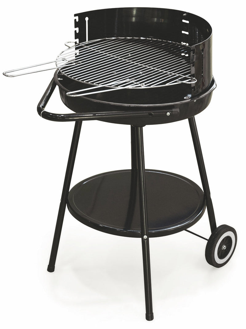 Barbecue a Carbone Carbonella Tondo Ø50 cm con Ruote Soriani Sun-day Nero