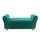 Panca Scendiletto 120x39x55 cm con Brillantini in Tessuto Effetto Velluto Verde