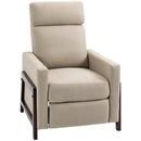 Poltrona Relax Reclinabile Manuale con Poggiapiedi in Tessuto Beige