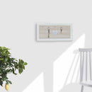 Porta chiavi in legno con 5 ganci stile shabby con cuore centrale