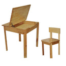 Set Tavolino con Portaoggetti e Sedia in Legno Yellowstone per Bambini