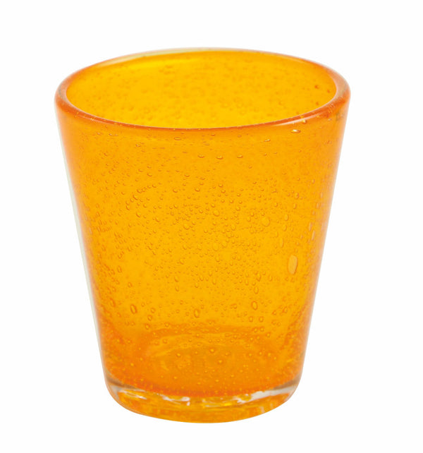 Set 6 Bicchieri Ø9x10 cm in Vetro Soffiato Villa d'Este Home Tivoli Cancun Arancioni prezzo