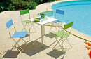 Tavolo Quadrato da Giardino 70x70 cm in Ferro Vorghini Bisceglie Avorio