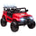 Macchina Fuoristrada per Bambini 99x66x68.5 cm con Fanali Clacson e Telecomando in PP e Metallo Rosso