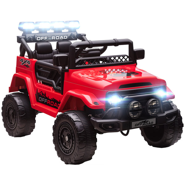 online Macchina Fuoristrada per Bambini 99x66x68.5 cm con Fanali Clacson e Telecomando in PP e Metallo Rosso