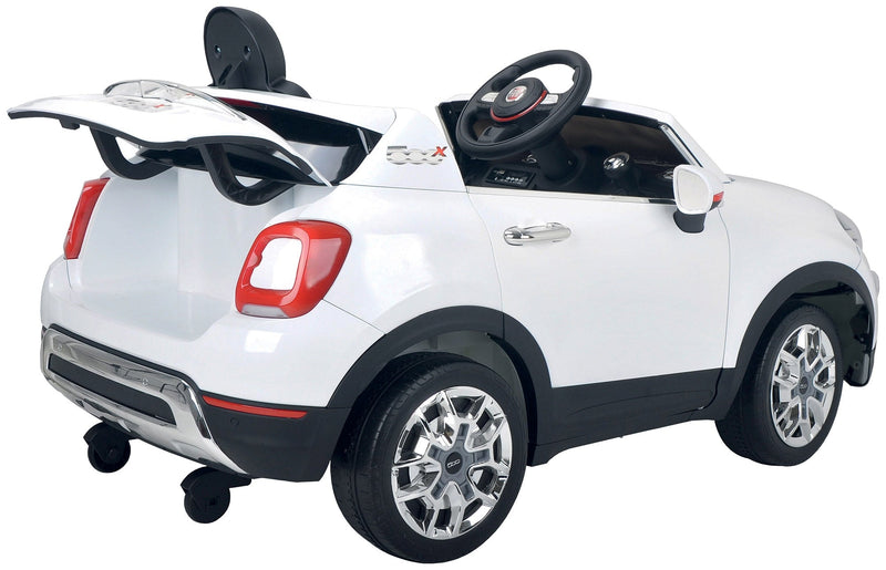 Macchina Elettrica per Bambini 12V con Licenza Fiat 500X Bianca