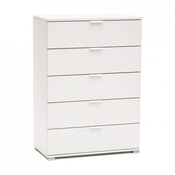 online Mobiletto 5 Cassetti Bianca 75x38x103 h cm in Truciolare bilaminato Bianco
