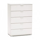 Mobiletto 5 Cassetti Bianca 75x38x103 h cm in Truciolare bilaminato Bianco