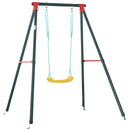 Altalena per Bambini da Giardino 155x160x180 cm in Metallo Verde