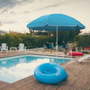 Ombrellone da Giardino Ø170 cm in metallo  telo in nylon Azzurro