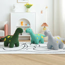 Sedia Poltrona per Bambini a Forma di Dinosauro 90x30x50 cm con Seduta Morbida Verde Scuro