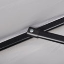 Ombrellone da Giardino Ø196 cm Palo Ø32 mm in Alluminio e Poliestere Grigio Chiaro