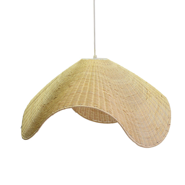 prezzo Lampadario in rattan sbiancato con attaccocm 61x60xh31
