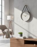 Orologio da Muro 40x6x66 cm Timeline in Legno Tortora