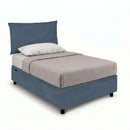 Letto 1 Piazza e Mezza Contenitore Imbottito Microfibra Blu Boxmax Testata Soft Varie Misure
