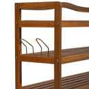 Scarpiera in Legno Laccato 5 Ripiani 84x26x82 cm 