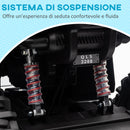 Quad Elettrico per Bambini 3-5 Anni a 12V con Fari e Pedale, in PP e Metallo 100x65x73 cm, Blu