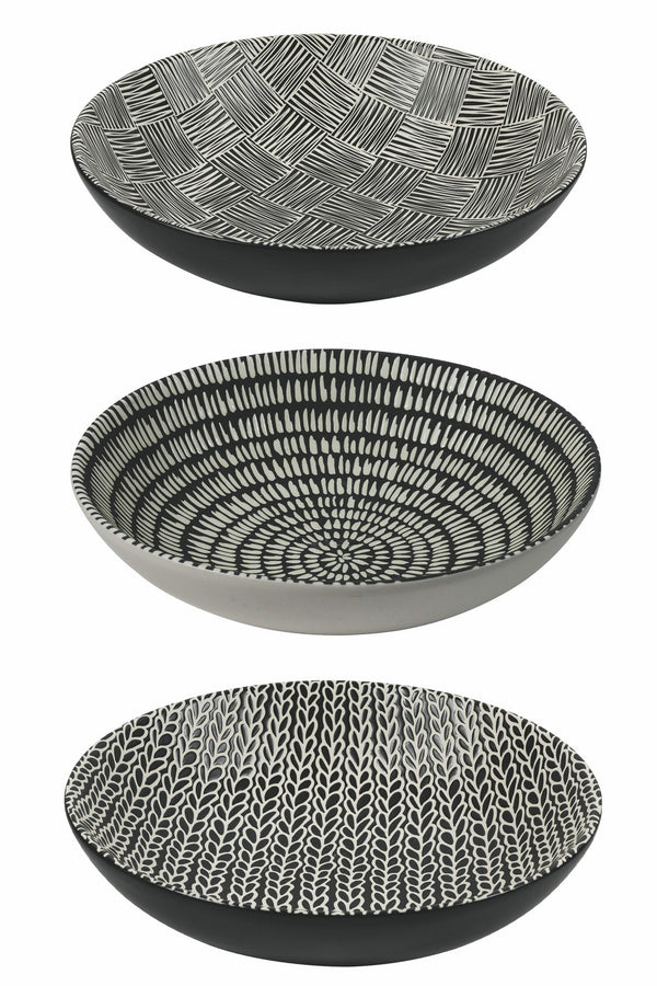 Set 6 Insalatiere in Porcellana Decoro Tribale Ø24 cm Villa d'Este Home Tivoli Timbuktu prezzo