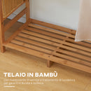 Appendiabiti 90x30x145 cm con Scaffale a 6 Livelli e Barra Attaccapanni in Bambù Legno Naturale      