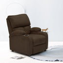 Poltrona Relax Reclinabile Manuale 100x76x94 cmin Microfibra Marrone
