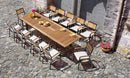 Tavolo Rettangolare Allungabile da Giardino 320x100 cm Voghini Alicante Nero