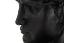 Scultura Testa Antica Nera 44x35,5x60 cm in Poliresina