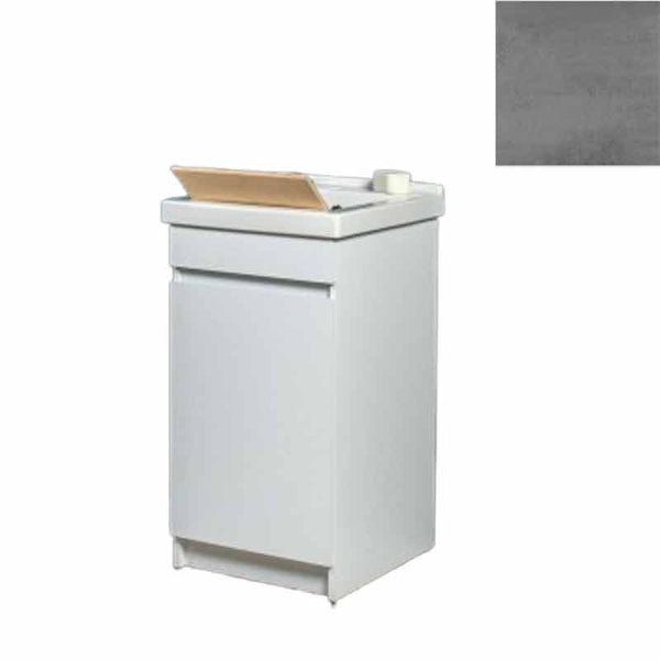 online Mobile Lavatoio in Ceramica 1 Anta con Strofinatoio in Legno Massello 45x50x86A cm Grigio Cemento