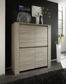 Mobile Alto da Salotto 4 Porte 4 Ripiani 142x119x51cm TFT  Elba Quercia