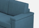 Divano Angolare 7 Posti 286x286x85 cm Marrak in Tessuto Avio