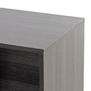 Libreria 8 vani 2 cassetti 1 anta 140x195x35 cm in legno effetto olmo scuro e grigio