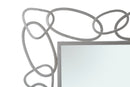 Specchio Chain Argento 84x2x84 cm in Ferro e MDF Argento