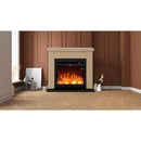 Camino Elettrico da Pavimento 99x88,3x25 cm Effetto Fiamma 1500W Sined Asciano Rovere